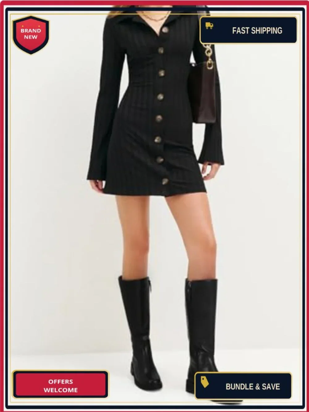 Faux Leather Knee High Boots for Women